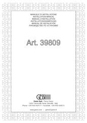 Gessi 39809 Installation Manual