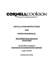 CornellCookson SGH 30043E Installation Instructions And Operation Manual