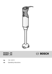 Bosch MSM66 KR Series Operating Instructions Manual