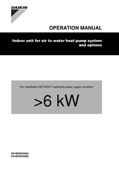 Daikin EKHBHE008BA Operation Manual