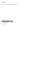 Gaggenau WD200140 Instruction Manual And Installation Instructions