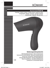 BOMANN HT 897 CB Instruction Manual & Guarantee