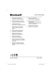EINHELL GE-CG 18 Li-Solo Operating Instructions Manual