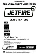 Jetfire E3 Operating & Maintenance Manual