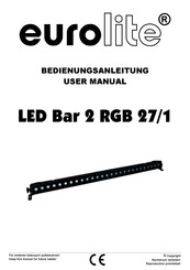 EuroLite LED Bar 2 RGB 27/1 User Manual