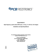 PCB Piezotronics M353B13 Installation And Operating Manual