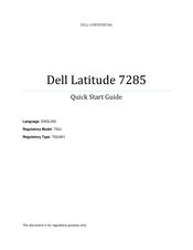 Dell Latitude 7285 Quick Start Manual