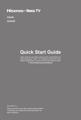 Hisense 32H4G Quick Start Manual
