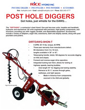 RICE HYDRO DIRTDAWG-9HON-T Manual