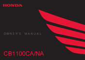 Honda CB1100CA 2017 Owner's Manual