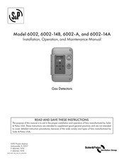 S&P 6002-14B Installation, Operation And Maintenance Manual