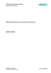 Index G220.3 Operating Instructions Manual