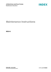Index MS24-6 Maintenance Instruction