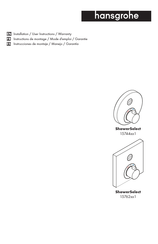 Hans Grohe ShowerSelect 15762701 Installation/User Instructions/Warranty