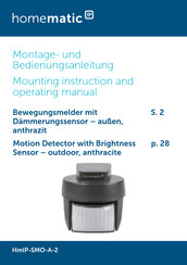 HomeMatic HMIP-SMO-A-2 Mounting Instruction And Operating Manual