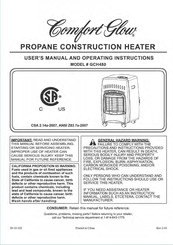 Comfort Glow GCH480 User's Manual And Operating Instructions