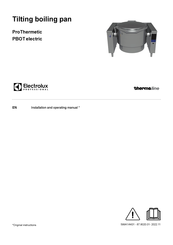 Electrolux Professional 586912 Installation And Operating Manual