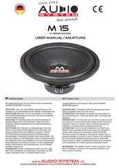 Audio System M 15 User Manual