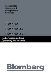 Blomberg TSM 1551 A++ Operating Instructions Manual