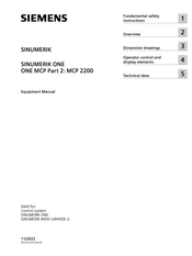 Siemens SINUMERIK ONE MCP 2200 Equipment Manual