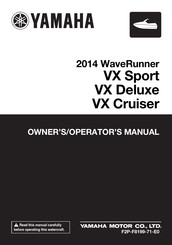Yamaha WaveRunner VX Deluxe 2014 Owner's/Operator's Manual