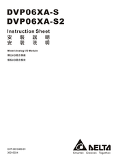 Delta DVP06XA-S Instruction Sheet