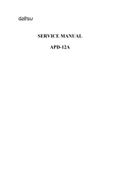 d2itsu APD-12A Service Manual