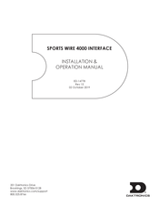 Daktronics SPORTS WIRE 4000 INTERFACE Installation & Operation Manual