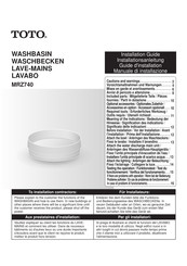 Toto MRZ740 Installation Manual