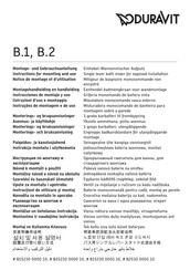 DURAVIT B.2 B2530 000S 10 Instructions For Mounting And Use
