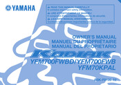 Yamaha YFM700FWBD Owner's Manual