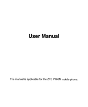 Zte V765M User Manual