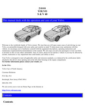 Volvo 2000 V40 Manual