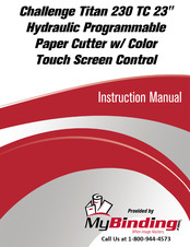 MyBinding Challenge Titan 230 TC Instruction Manual