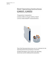 Endress+Hauser L20221 Brief Operating Instructions