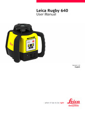 Leica Rugby 640 User Manual