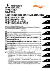 Mitsubishi Electric FR-E720S-0.75K Instruction Manual