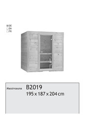 Santé Forme Massivsauna B2019 Manual
