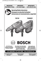 Bosch RH850VC Manual