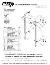 Prx Performance Profile PRO Installation Instructions Manual