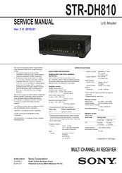 Sony STR-DH810 - Audio Video Receiver Service Manual