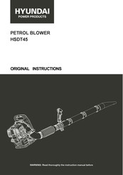 Hyundai HSDT45 Original Instructions Manual