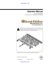Great Plains VT1100 Turbo Max Operator's Manual