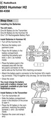 Radio Shack 2003 Hummer H2 User Manual