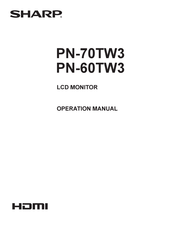 Sharp PN-60TW3 Operation Manual