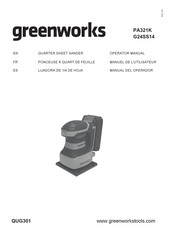 GreenWorks PA321K Operator's Manual