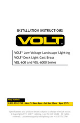 Volt VDL-600 Series Installation Instructions