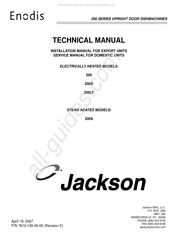 Enodis Jackson 200LT Technical Manual