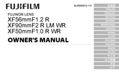 FujiFilm FUJINON XF50mmF1.0 R WR Owner's Manual
