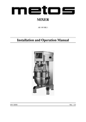 Metos AR 100 MK 1 Installation And Operation Manual